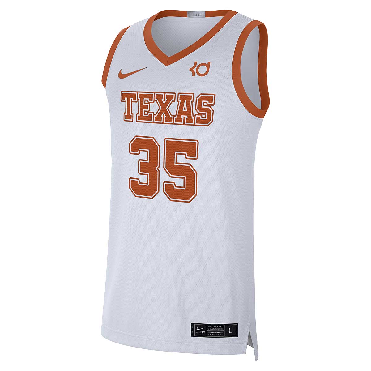 Nike Ncaa Texas Longhorns Dri-fit Limited Edition Jersey Kevin Durant, Weiß// S