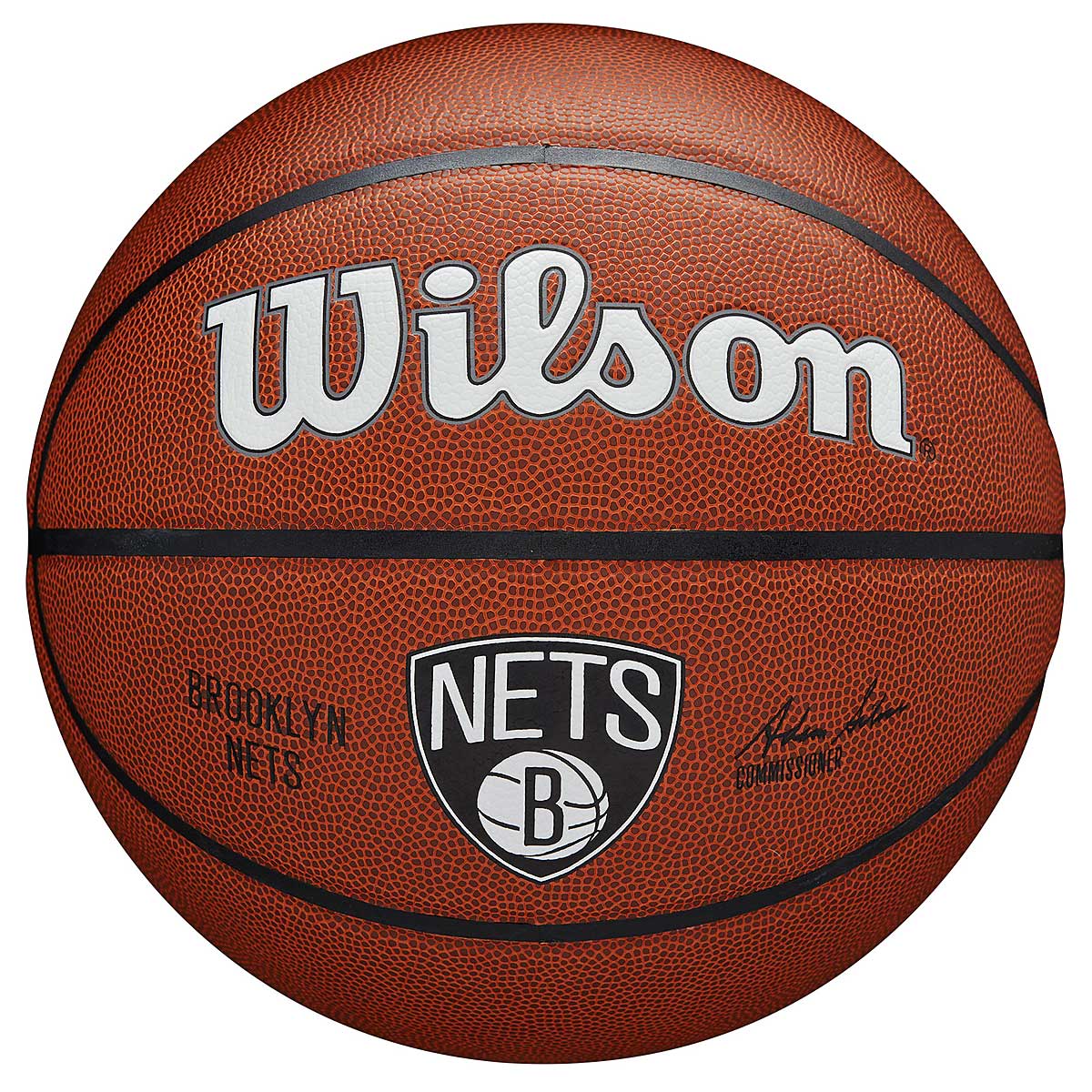 Image of Wilson NBA Brooklyn Nets Team Composite Basketball, Black/white