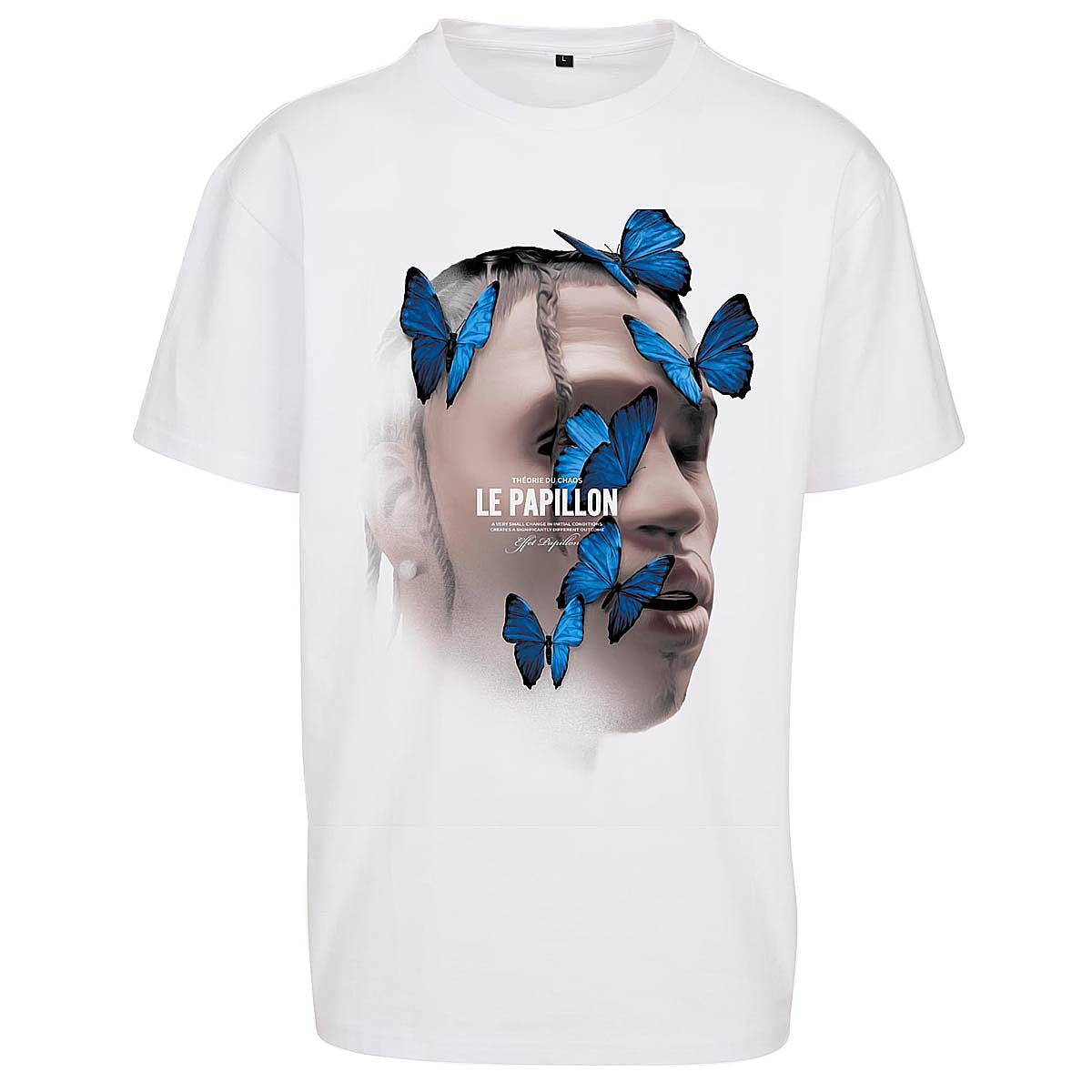 Mister Tee Le Papillon Oversize T-Shirt, White