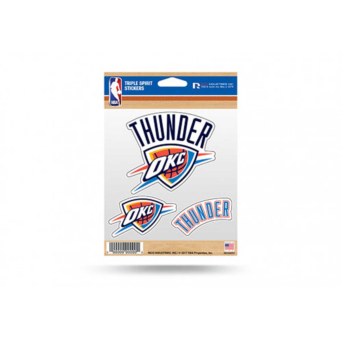 Wincraft Nba Sticker-Set Oklahoma City Thunder, Thunder Blue
