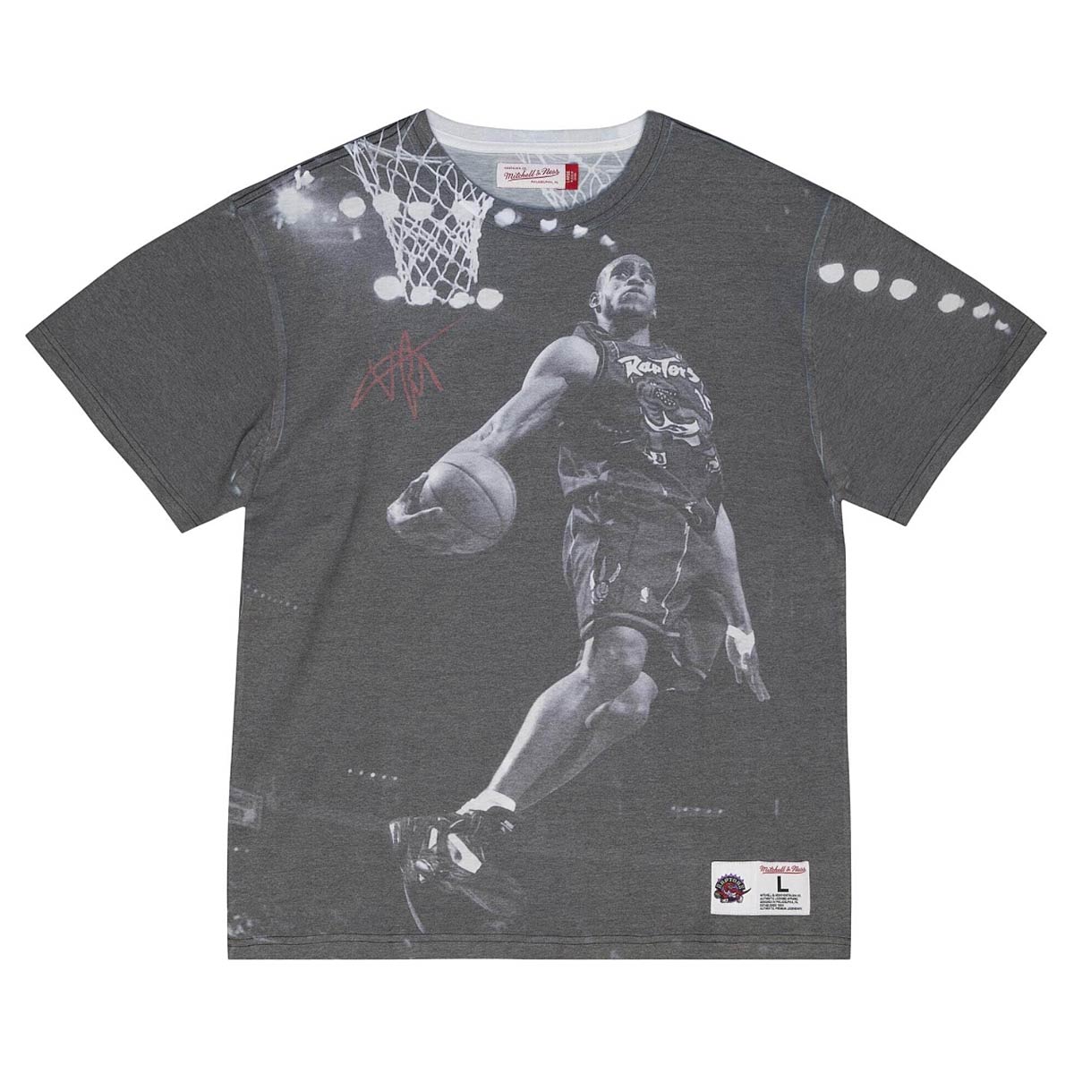 Mitchell And Ness Nba Toronto Raptors Vince Carter Above The Rim Sublimated T-Shirt, White