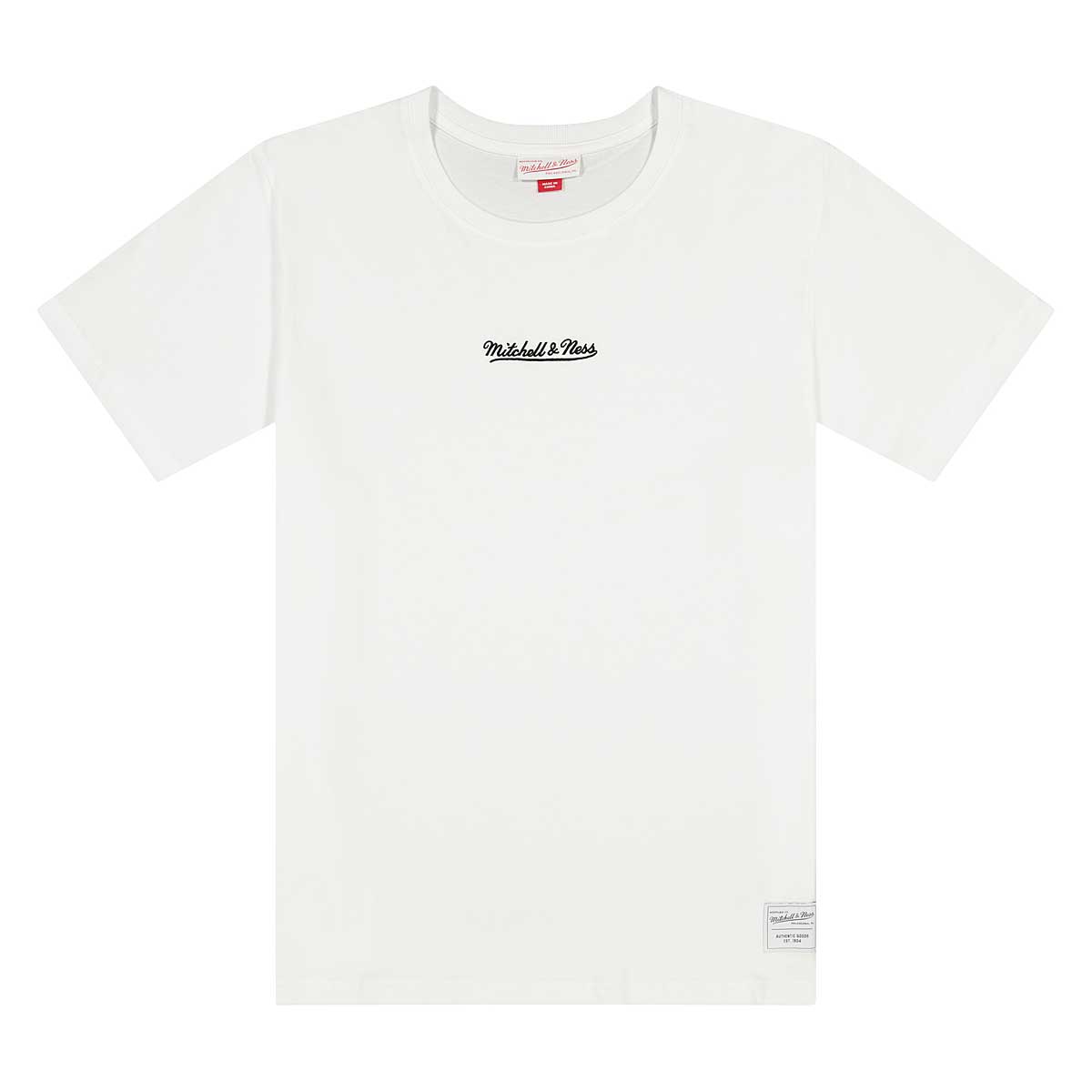 Mitchell And Ness Branded Essentials Heavy Weight T-Shirt, White