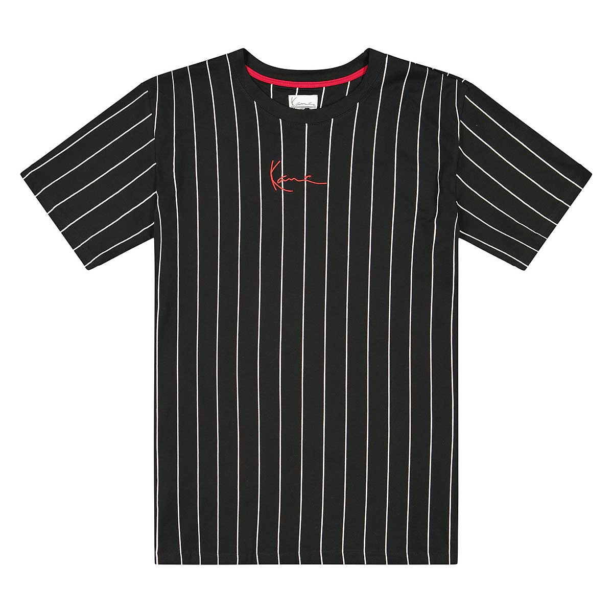 Karl Kani Signature Pinstripe T-Shirt, Black