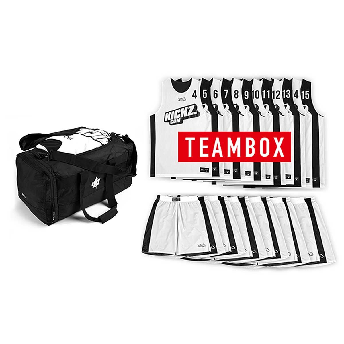 Kickz Teambox Rev Game Set Junior, Black/White