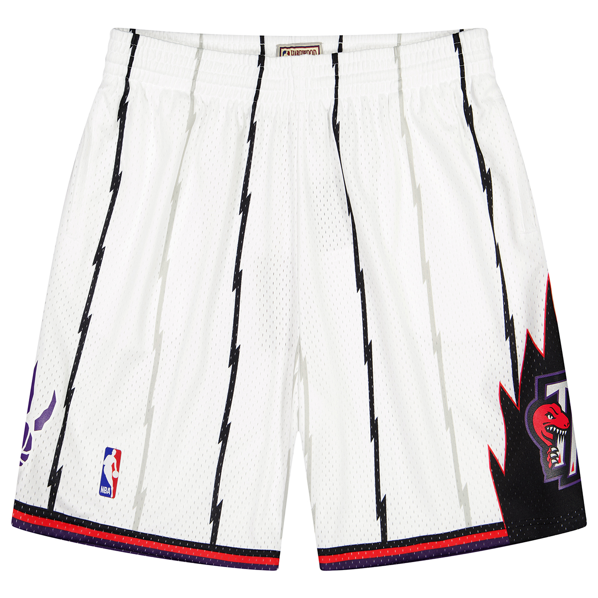 Image of Mitchell And Ness NBA Toronto Raptors Swingman Shorts, White / White