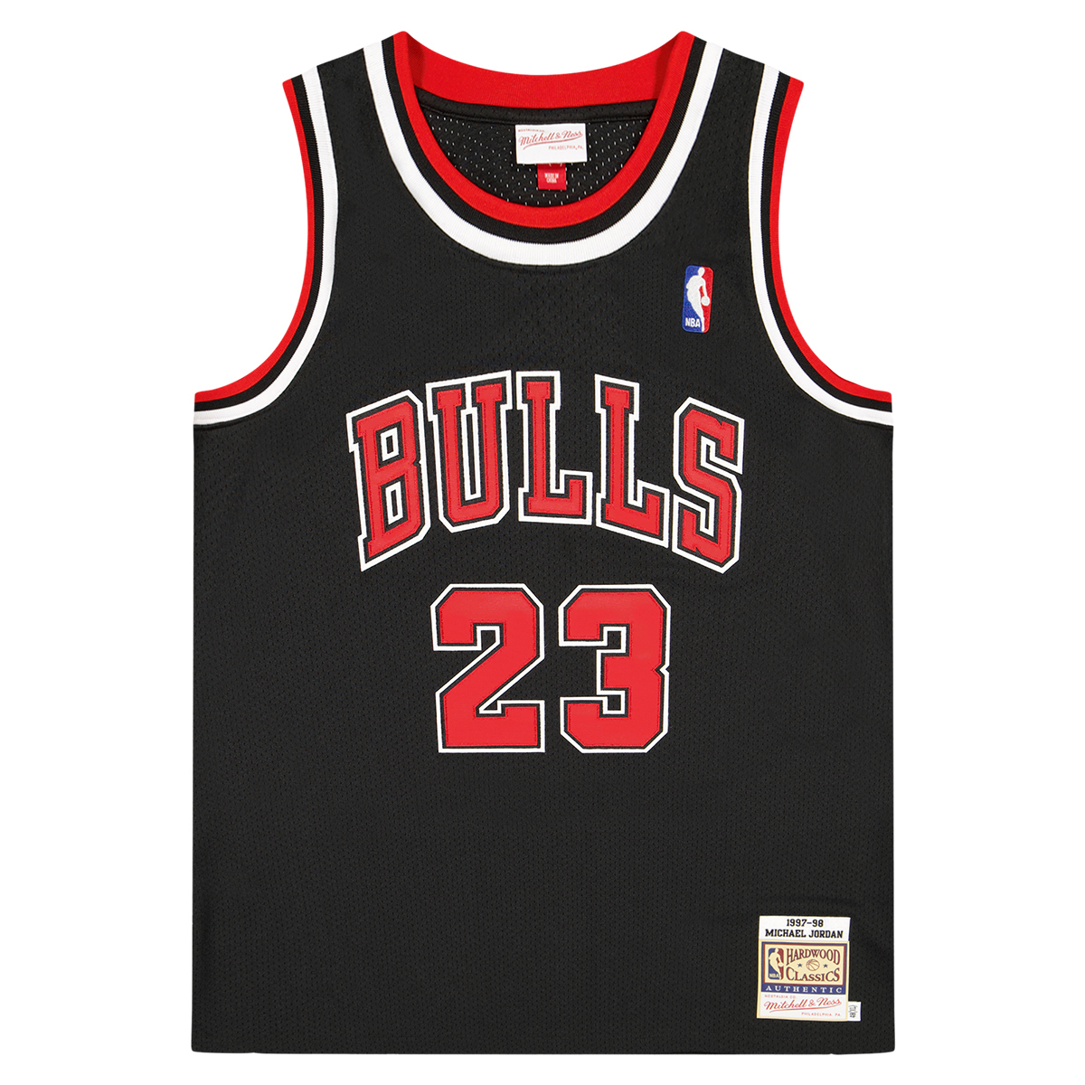 Image of Mitchell And Ness NBA Chicago Bulls 1997-98 Authentic Alternative Jersey Michael Jordan, Schwarz