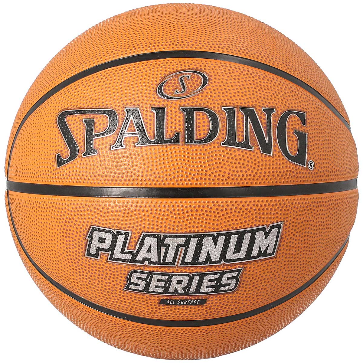 Image of Spalding Platinum Series Sz7 Rubber Basketball, Orange