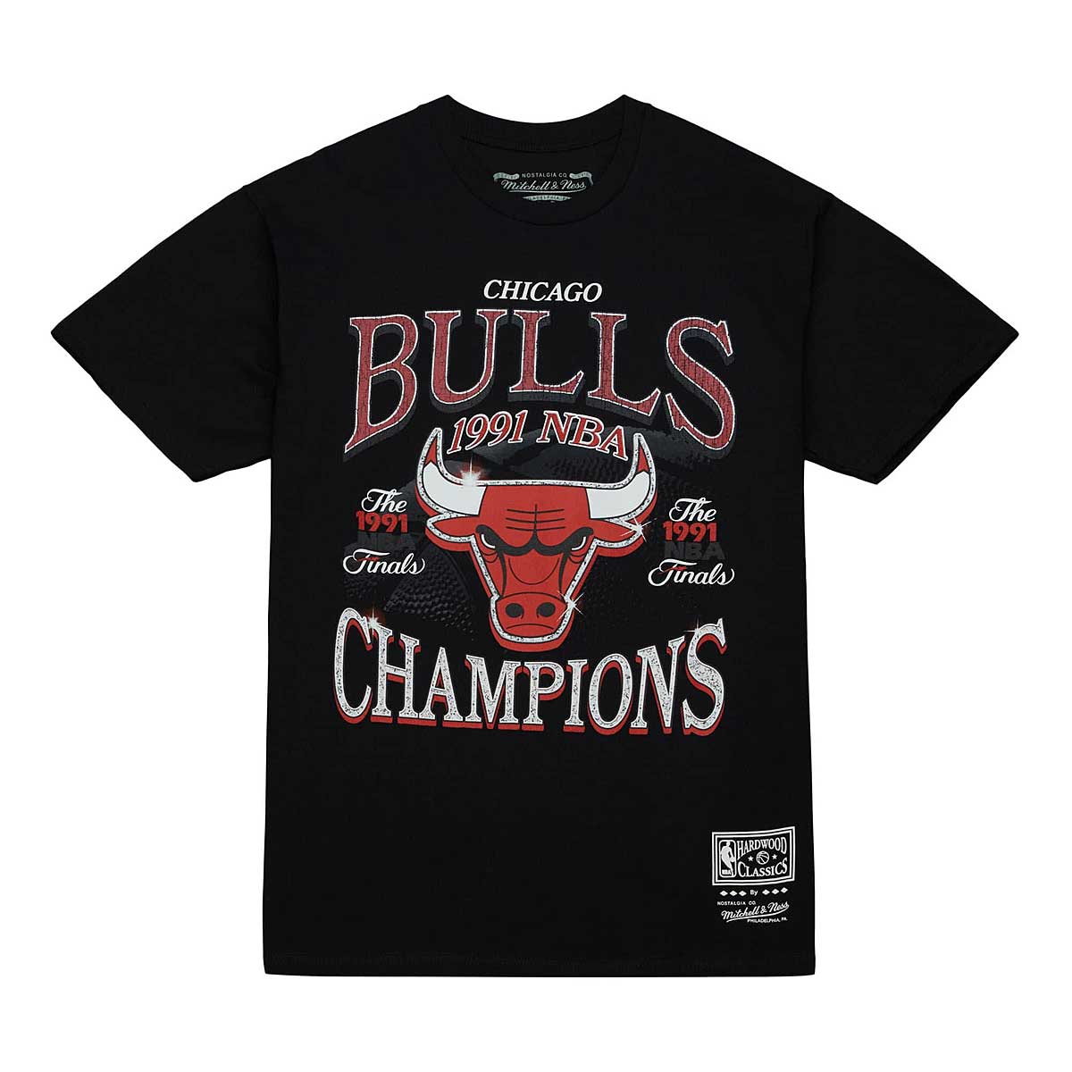 Image of Mitchell And Ness NBA Chicago Bulls Champions Era T-shirt, Black