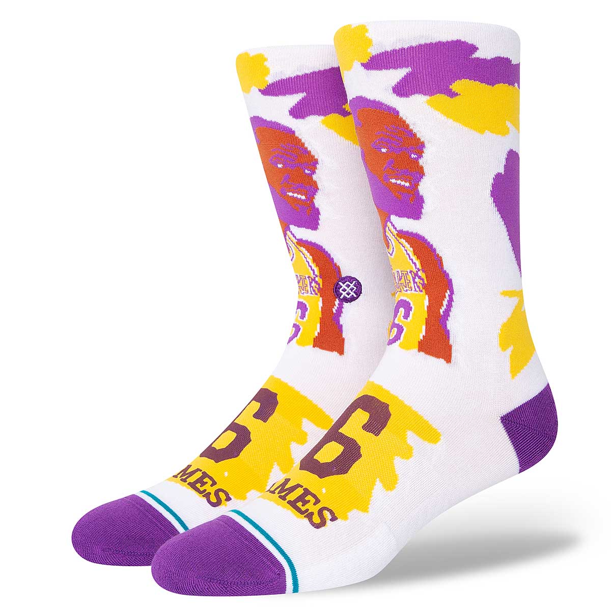 Stance Nba Los Angeles Lakers Paint Socks Lebron James, White