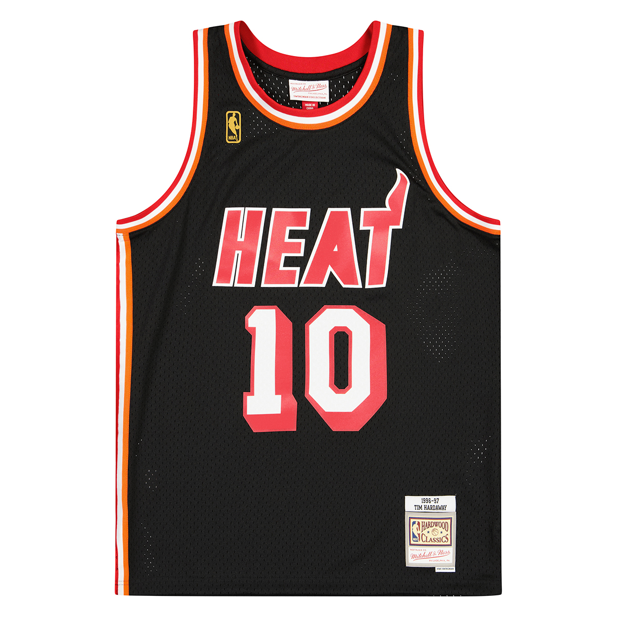 Mitchell And Ness Nba Swingman Jersey Miami Heat 96-97 - Tim Hardaway, Black Heather/Black