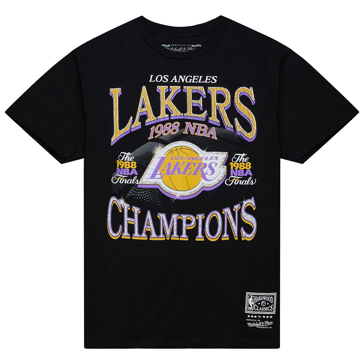 Image of Mitchell And Ness NBA Los Angeles Lakers Champions Era T-shirt, Black