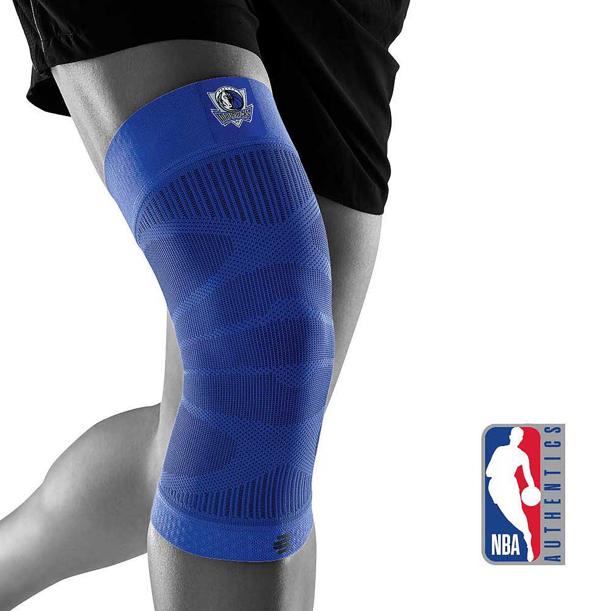 Image of Bauerfeind NBA Sports Compression Knee Support Dalles Mavericks, Mavericks Blue