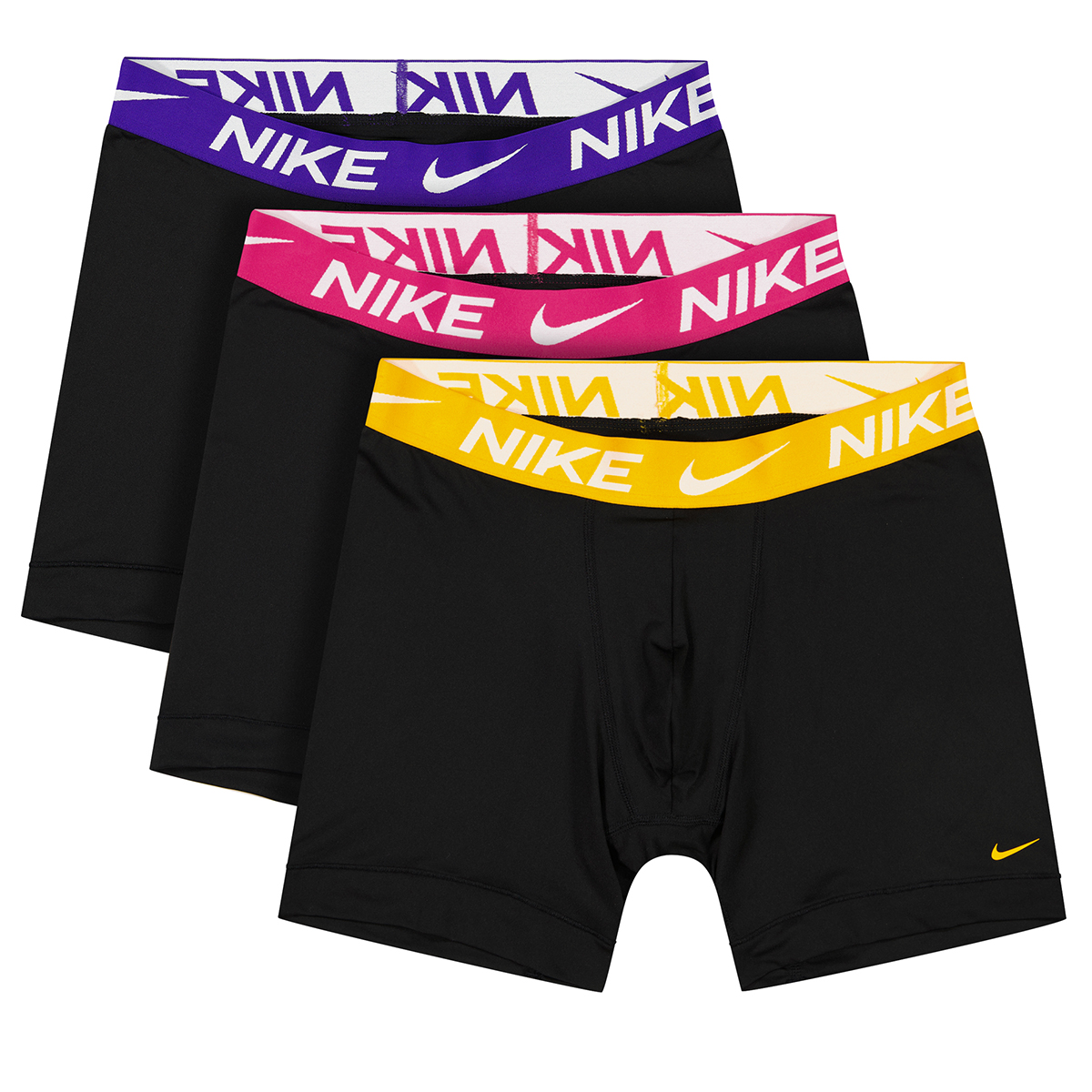 Image of Nike Boxer Brief 3pk, Black/uni Gold -rush Pink-purple Wb