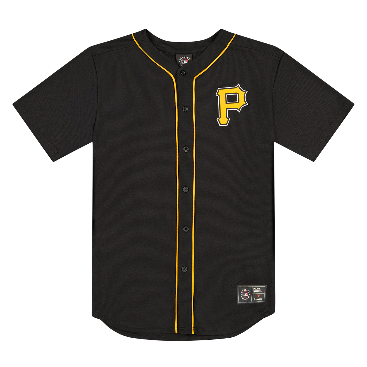 Image of Fanatics MLB Pittsburgh Pirates Foundation Baseball Jersey, Black/yellow Gold