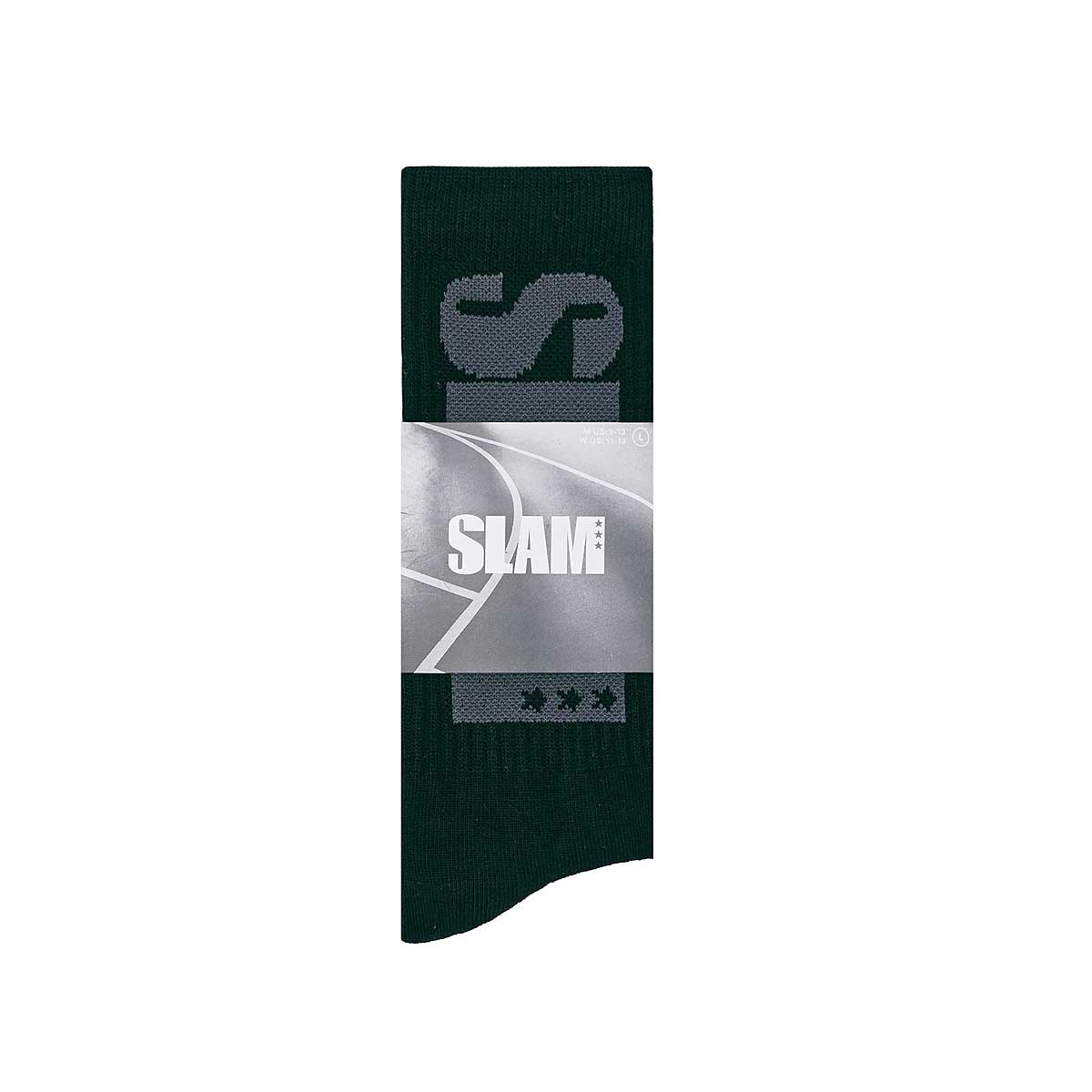 Slam Logo Socks, Black/Grey