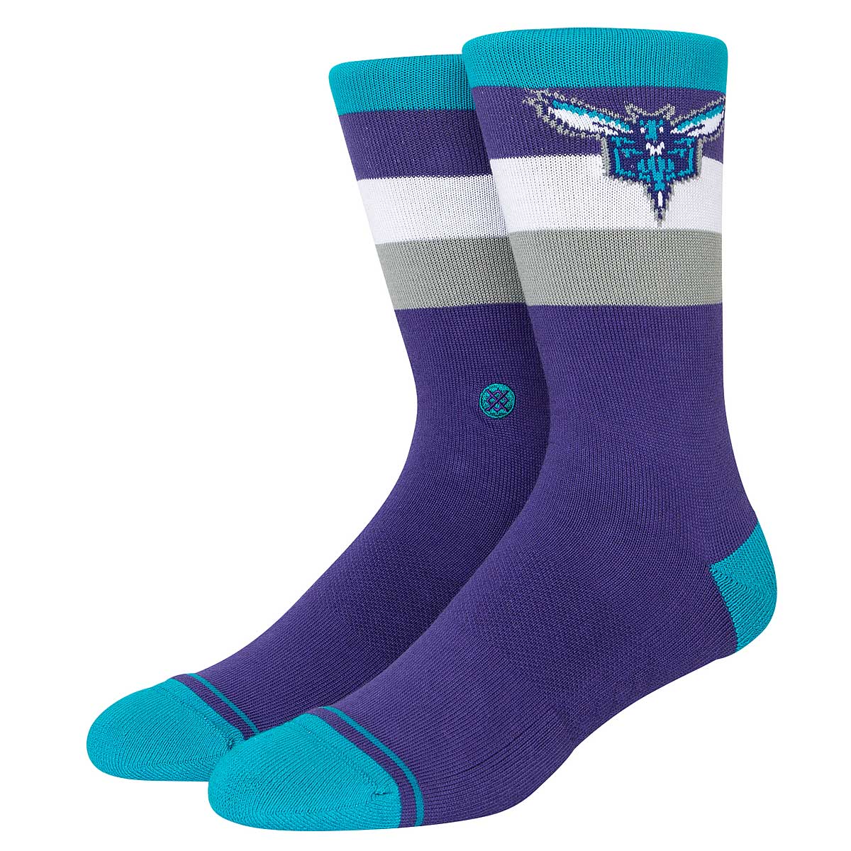 Stance Nba Charlotte Hornets Stripe Crew Socks, Purple
