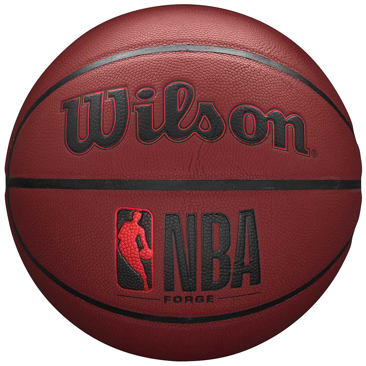 Wilson NBA Forge Basketball Crimson Sz7, Crimson 7