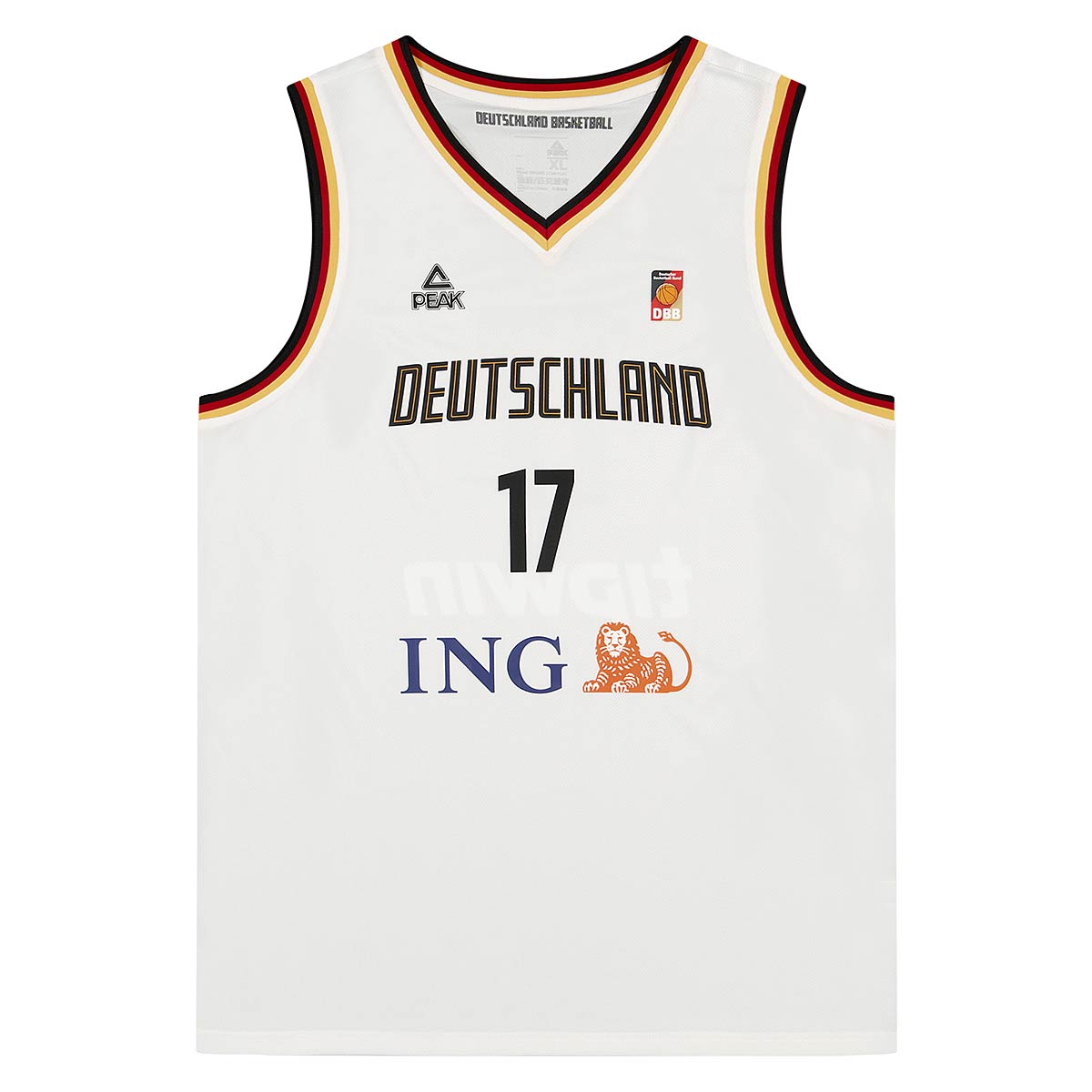 Image of Peak Dbb Deutschland Basketball Jersey Dennis Schröder, White