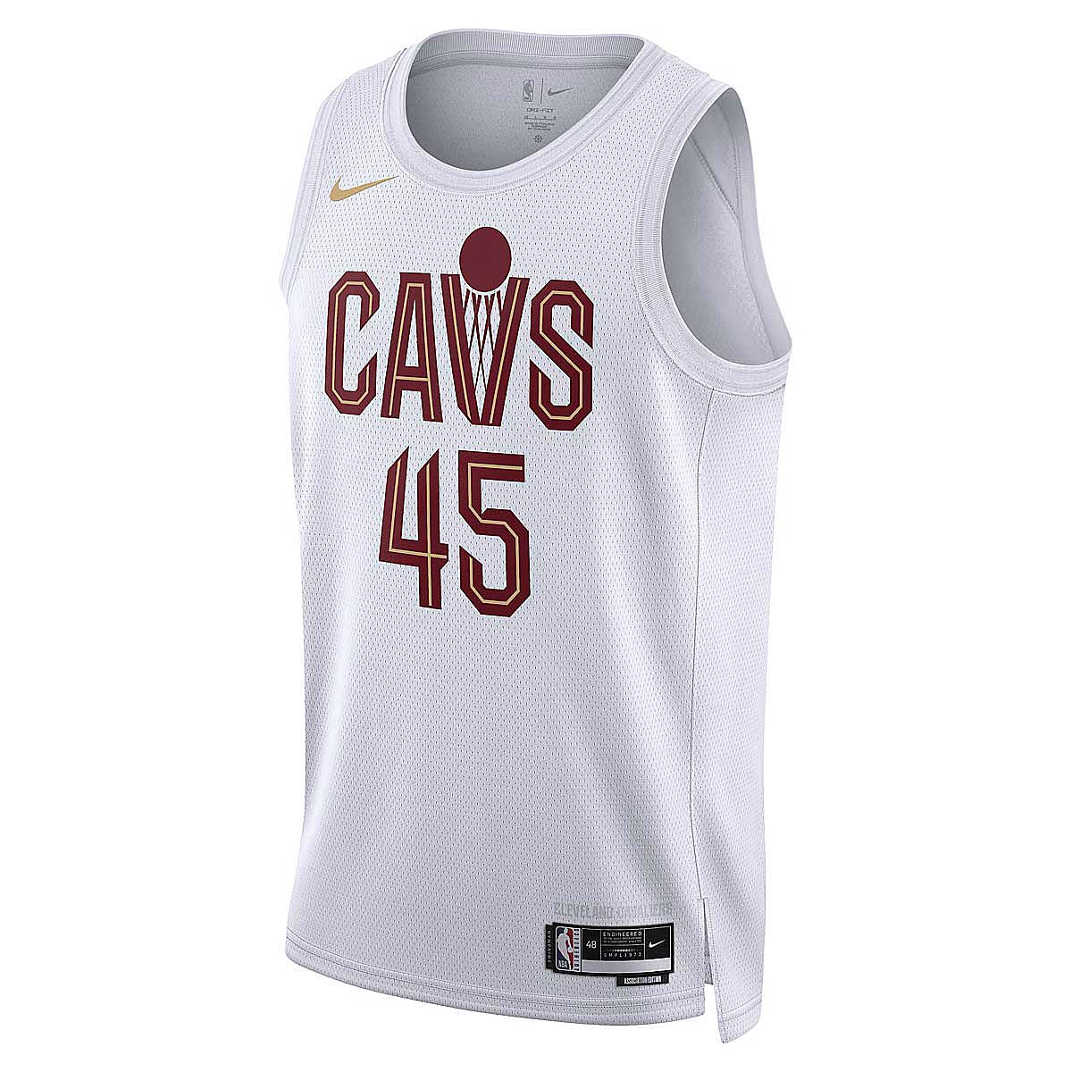 Nike NBA Cleveland Cavaliers Dri-fit Association Swingman Jersey Donovan Mitchell, Weiß 3XL