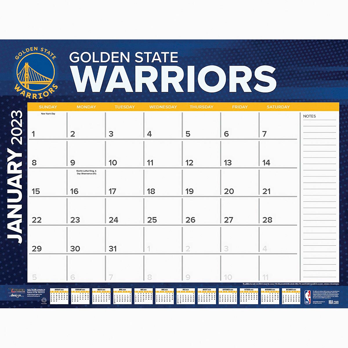 Rockstylz Golden State Warriors - Nba - Desk Calendar - 2023, Golden State Warriors