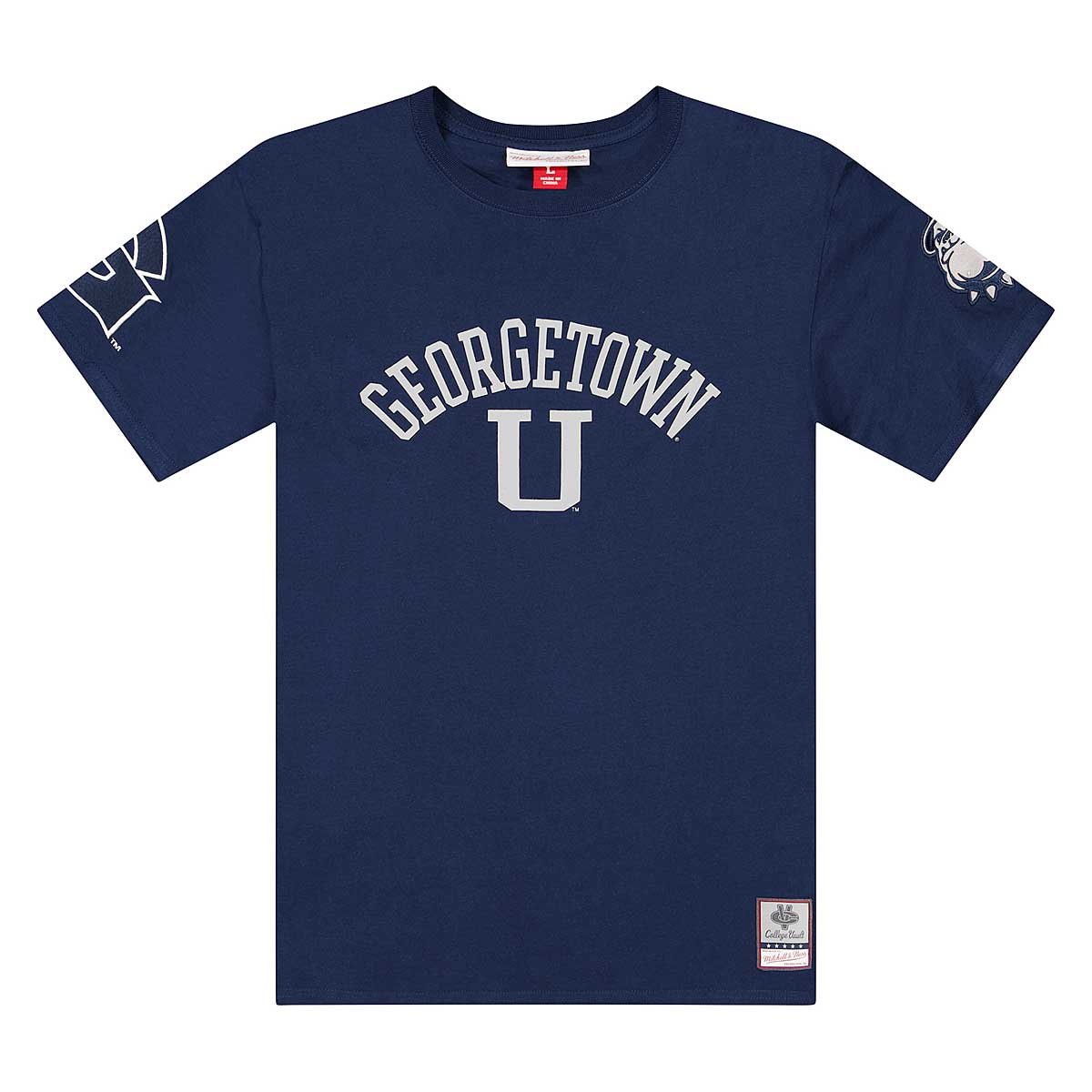 Mitchell And Ness Ncaa Georgetown University Champ City T-Shirt, Navy