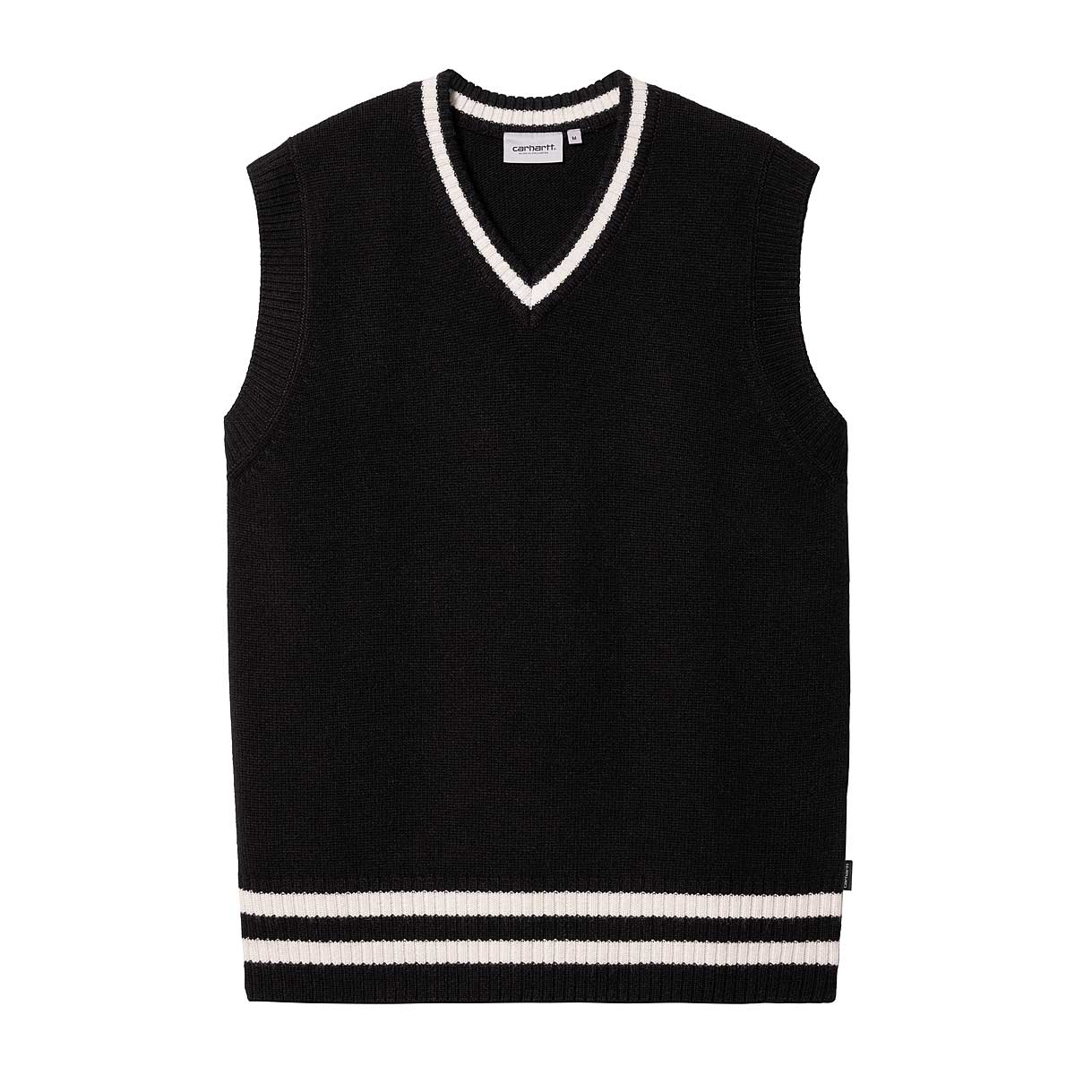 Image of Carhartt Wip Stanford Vest Sweater, Black / Salt