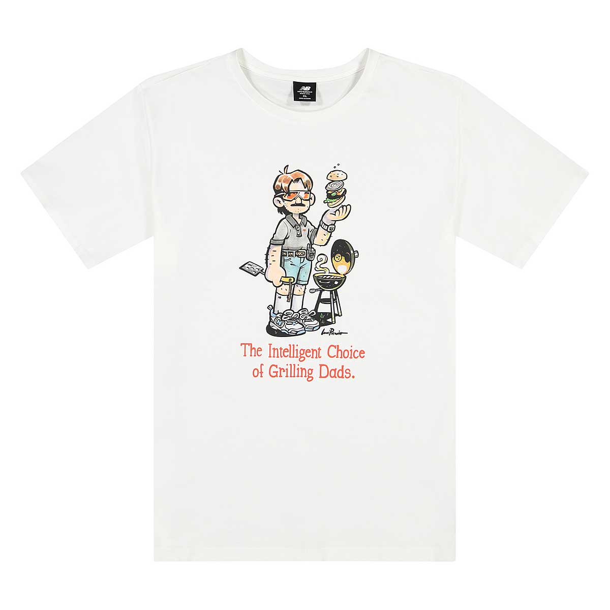 Image of New Balance Athletics Levitzo Dad T-Shirt, White (100), Male, T-Shirts, MT11522-WT
