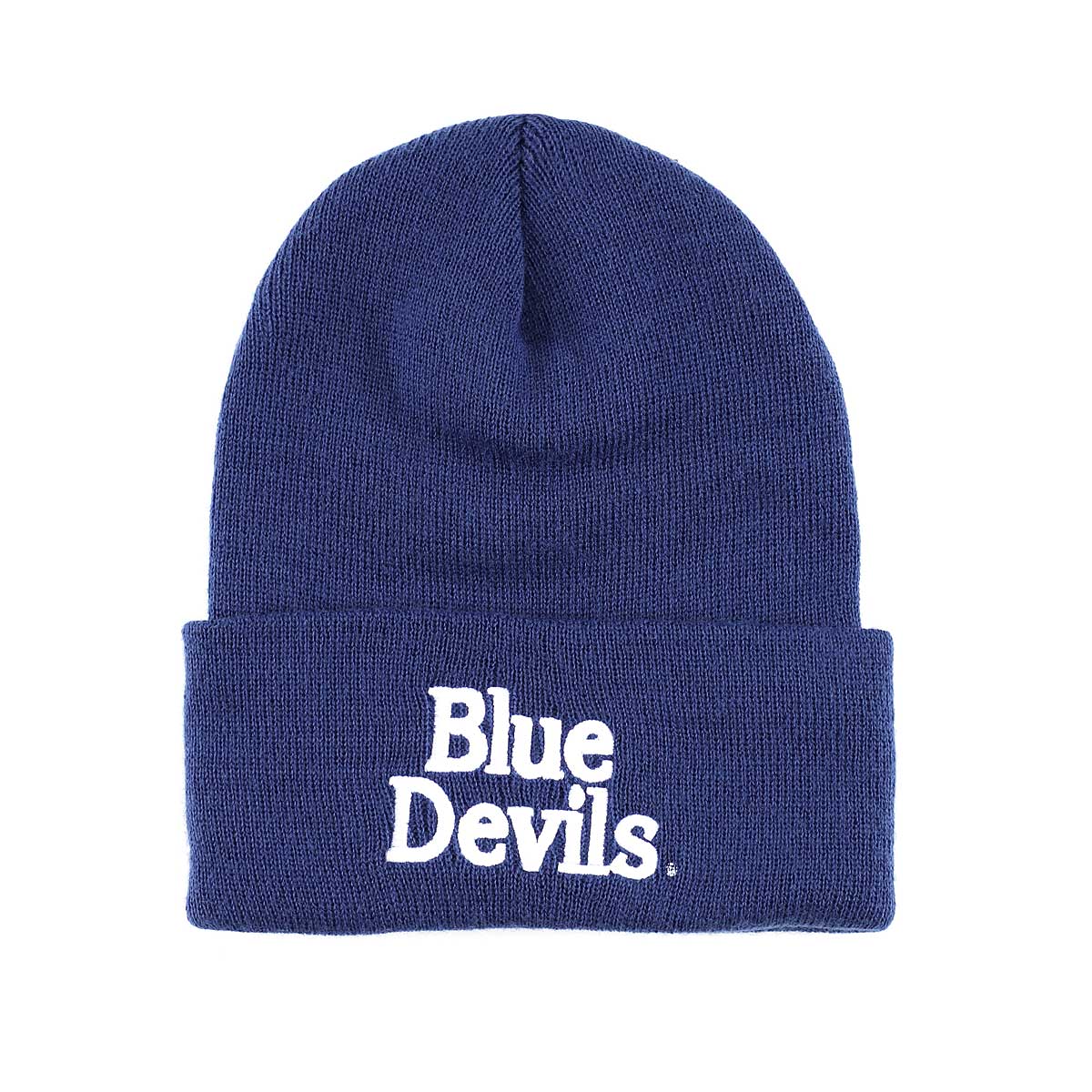 Mitchell And Ness Ncaa Duke Blue Devils Monochrome Team Cuff Knit Beanie, Navy - White