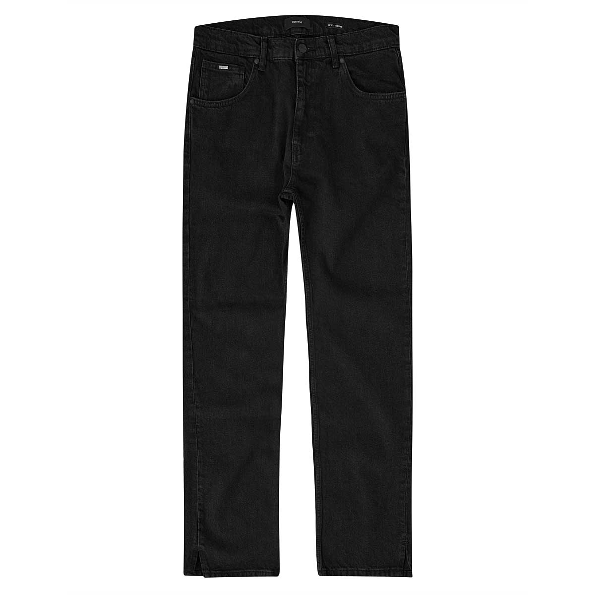 Eightyfive Split Hem Jeans, Black Washed