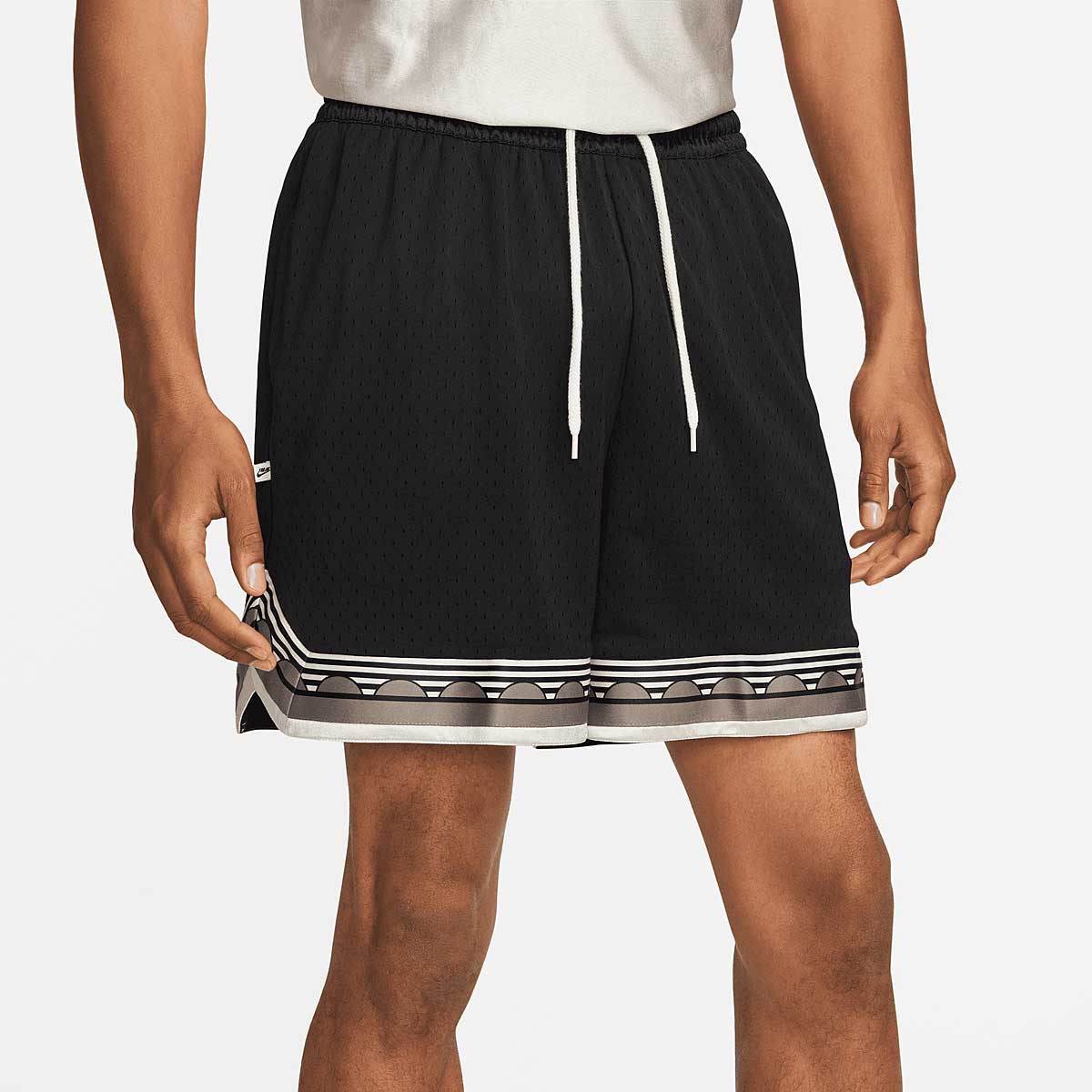 Nike Giannis Dri-Fit Mesh 6 Inch Shorts, Black/Sail/Sail