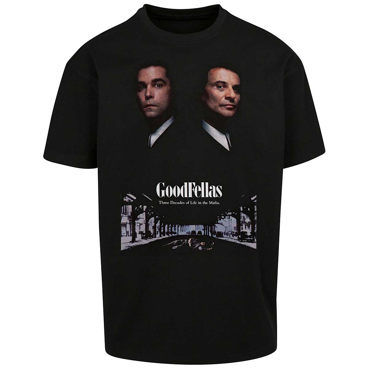 Image of Mister Tee Goodfellas Poster Oversize T-shirt, Black