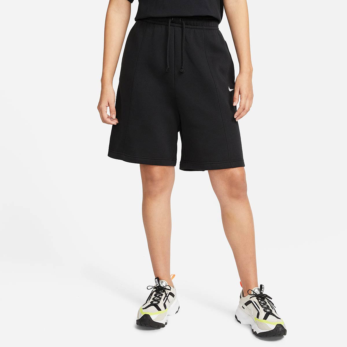 Nike Nsw Essential Fleece Heritage Shorts Womens, Black/White