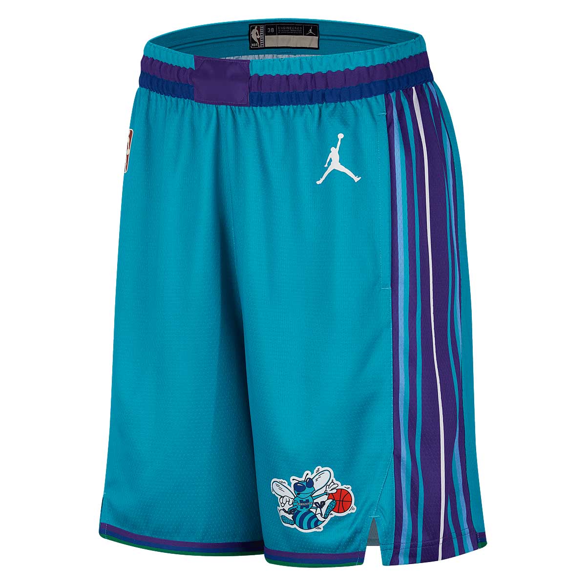 Jordan NBA Charlotte Hornets Dri-fit Hwc Swingman Shorts, Rapid Teal/weiß 2XL