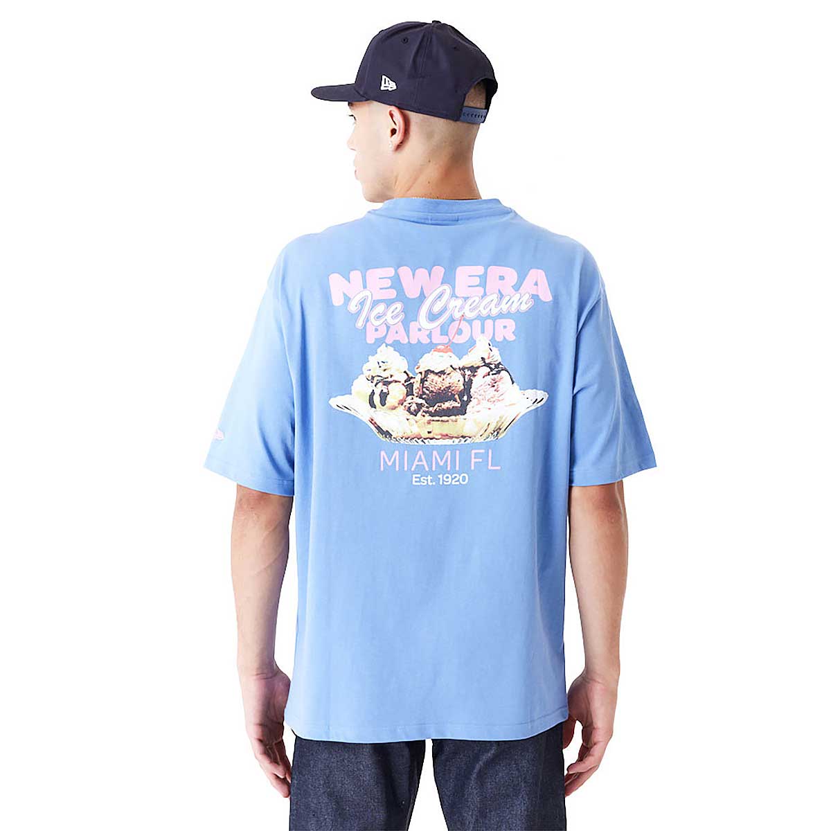 Image of New Era Ne Food Graphic Oversized T-shirt, Blue