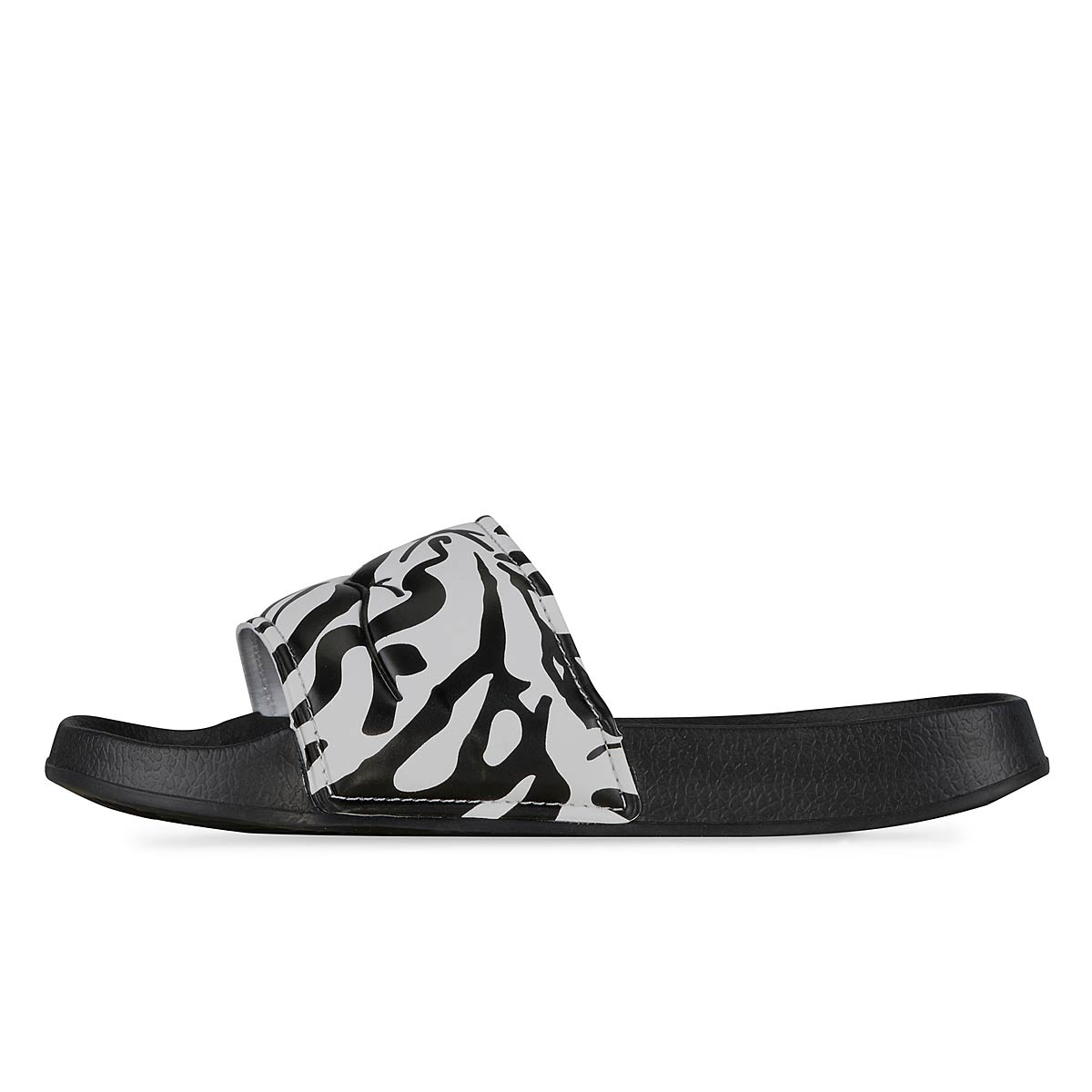 Karl Kani Signature Zebra Pool Slides Womens, Black/White