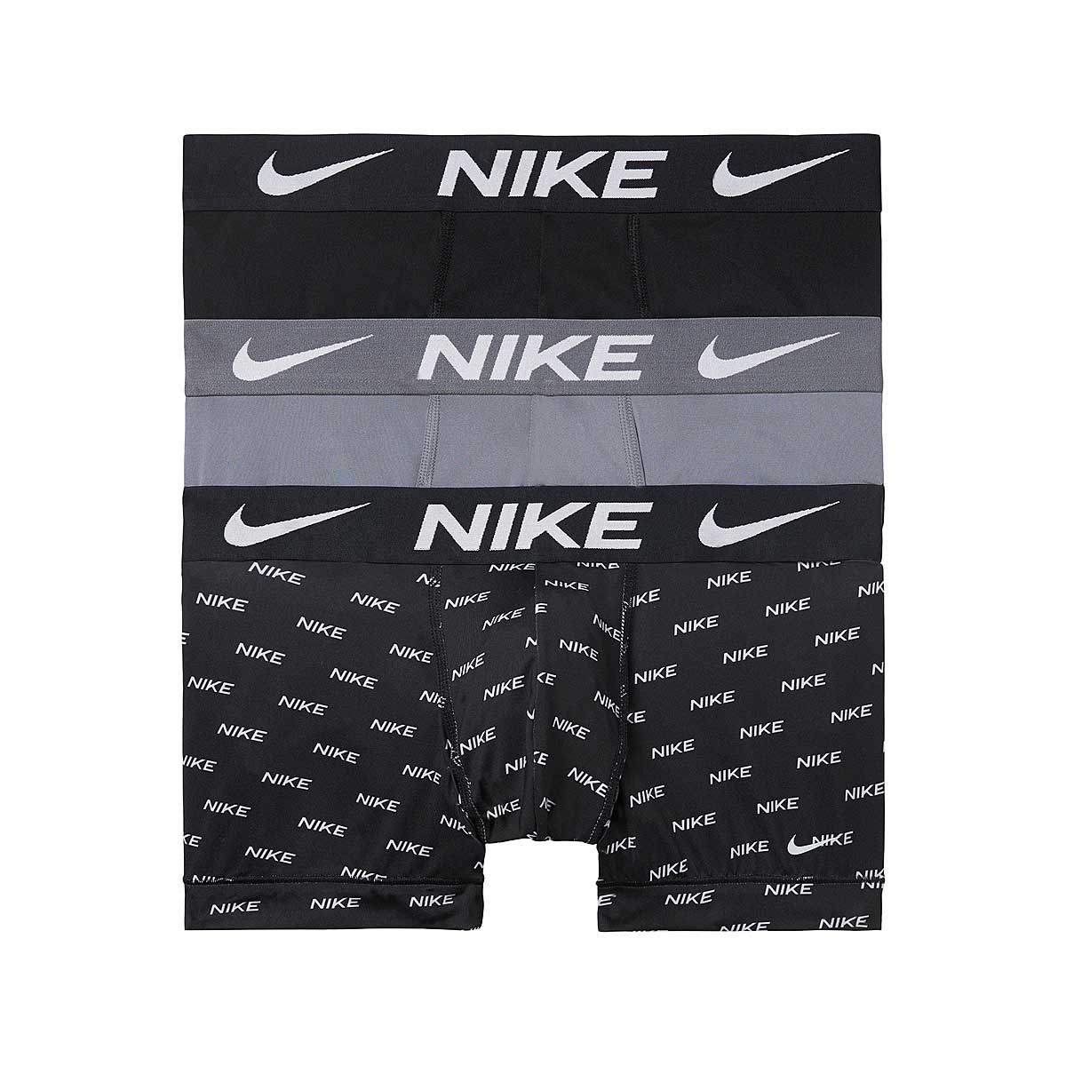 Nike Trunk 3Pk, Nike Logo Print/Cool Grey/Black