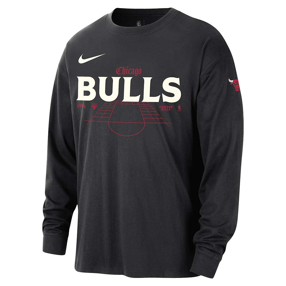 Image of Nike NBA Chicago Bulls Max90 Longsleeve, Black