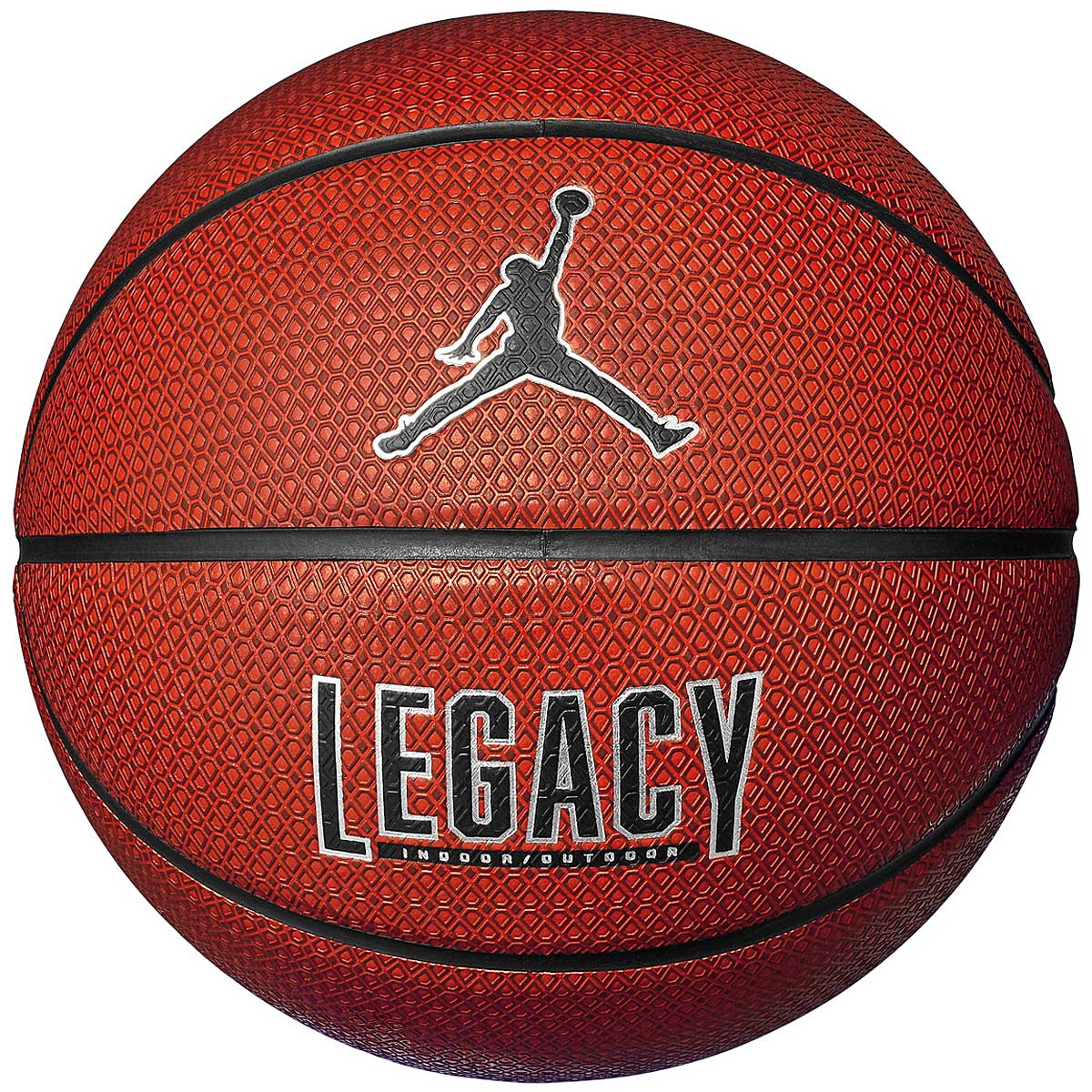 Jordan Legacy 2.0 Basketball, 855 Amber/Black/Metallic Silver/Black