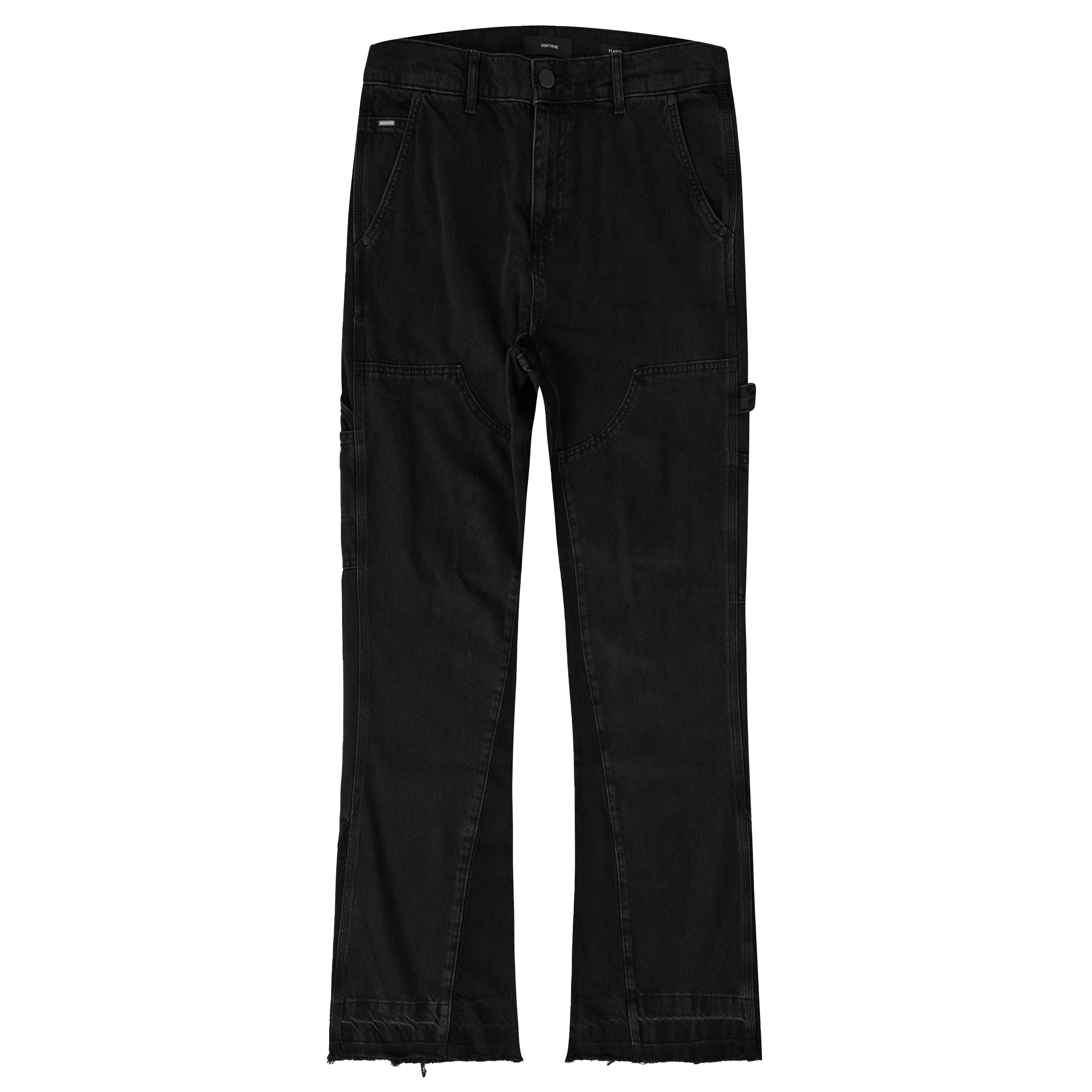 Eightyfive Flared Jeans With Loop, Black Washed