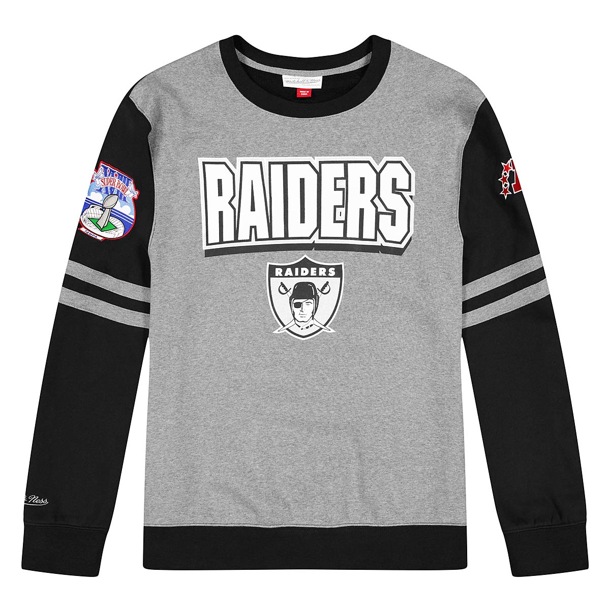 Mitchell And Ness M&N Nfl New Oakland Raiders All Over Crewneck 2.0, Grey