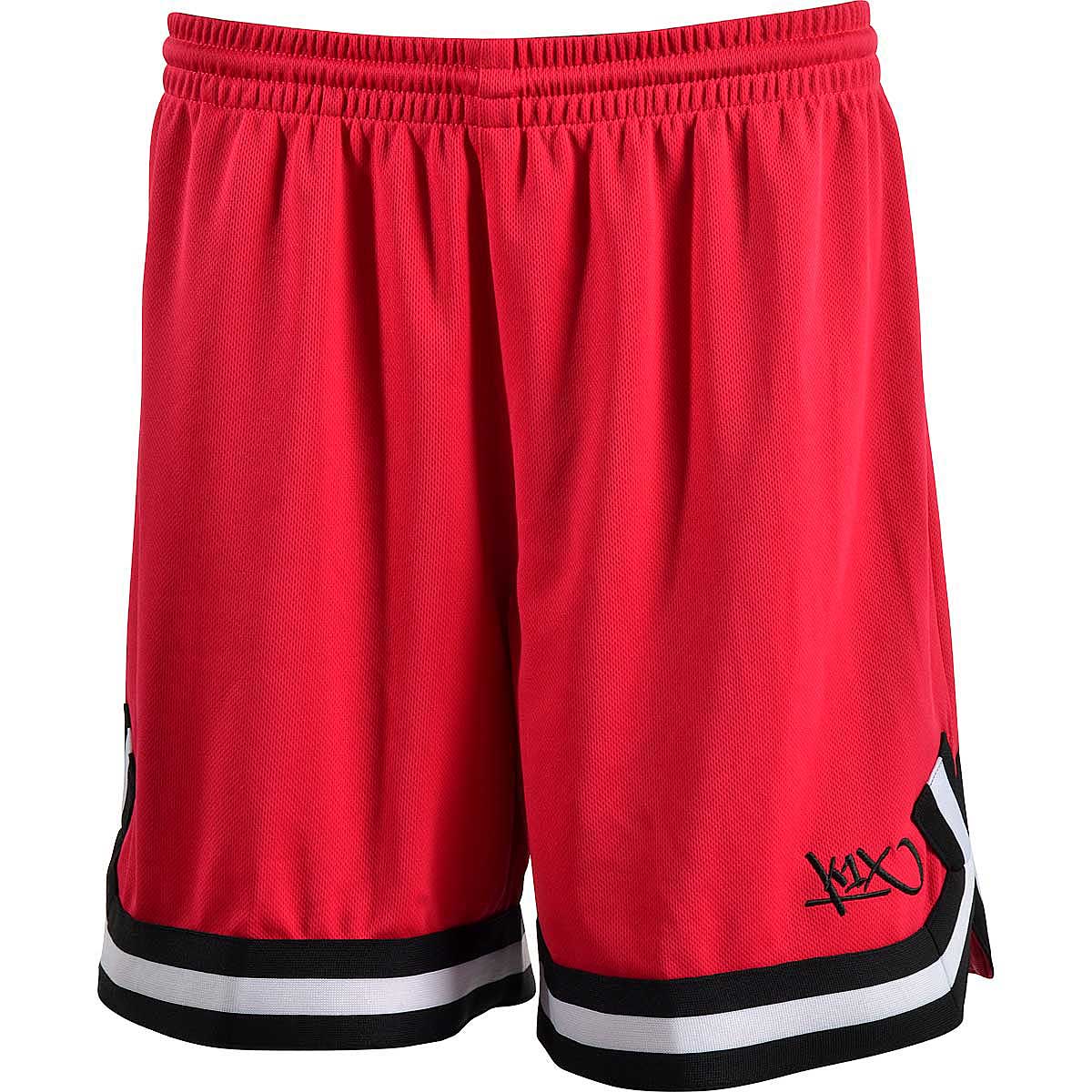 K1X Wmns K1X Hardwood Ladies Double X Shorts, Cherry Red/Black/White