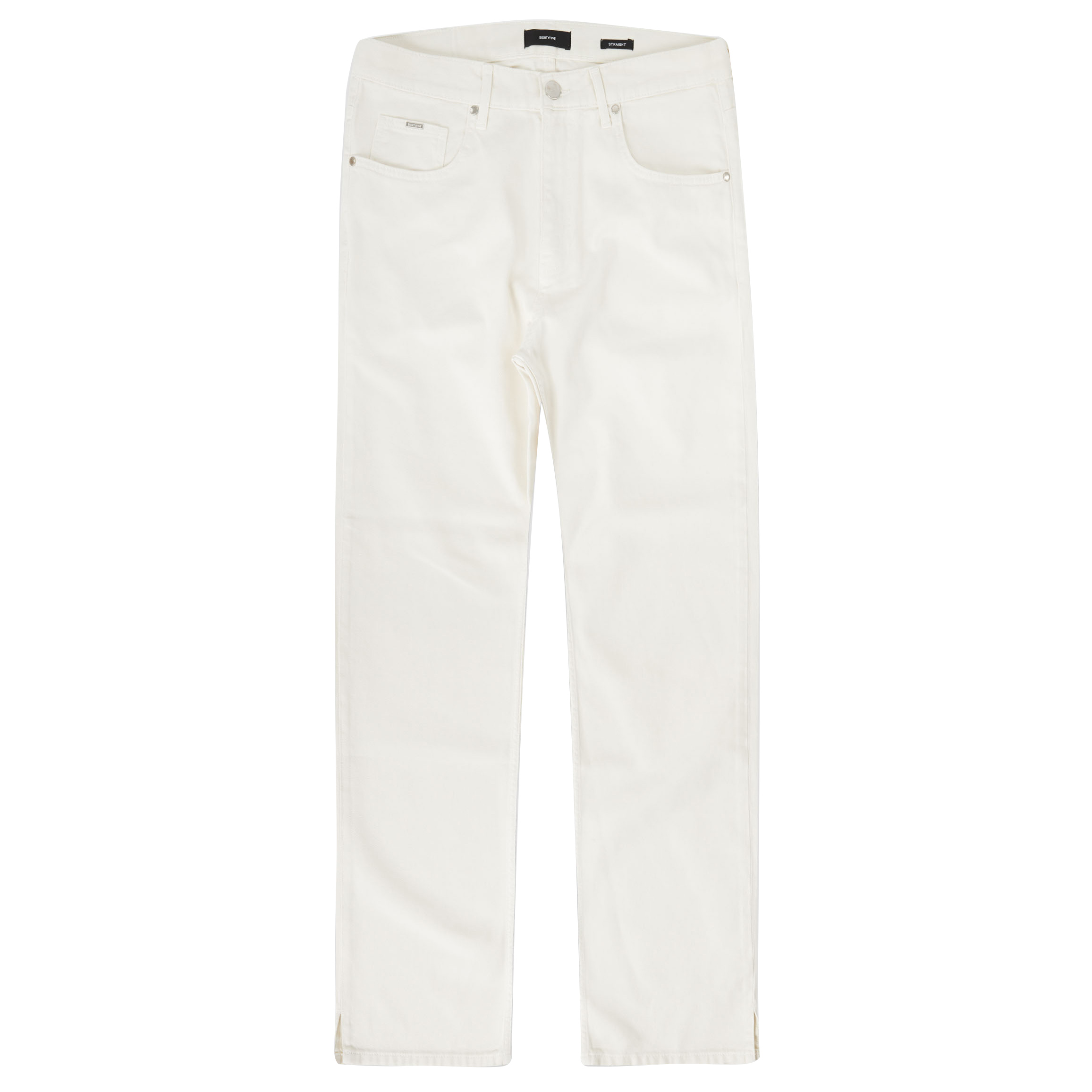Eightyfive Straight Garbadin Jeans, Off White