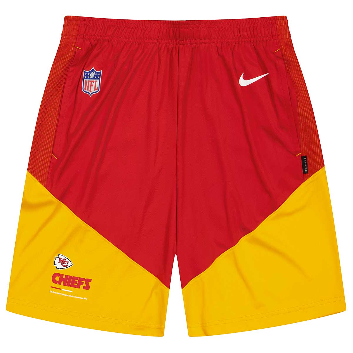 Nike Nfl Kansas City Chiefs Dri-Fit Knit Shorts, University Red-University Gold-University Red Kansa