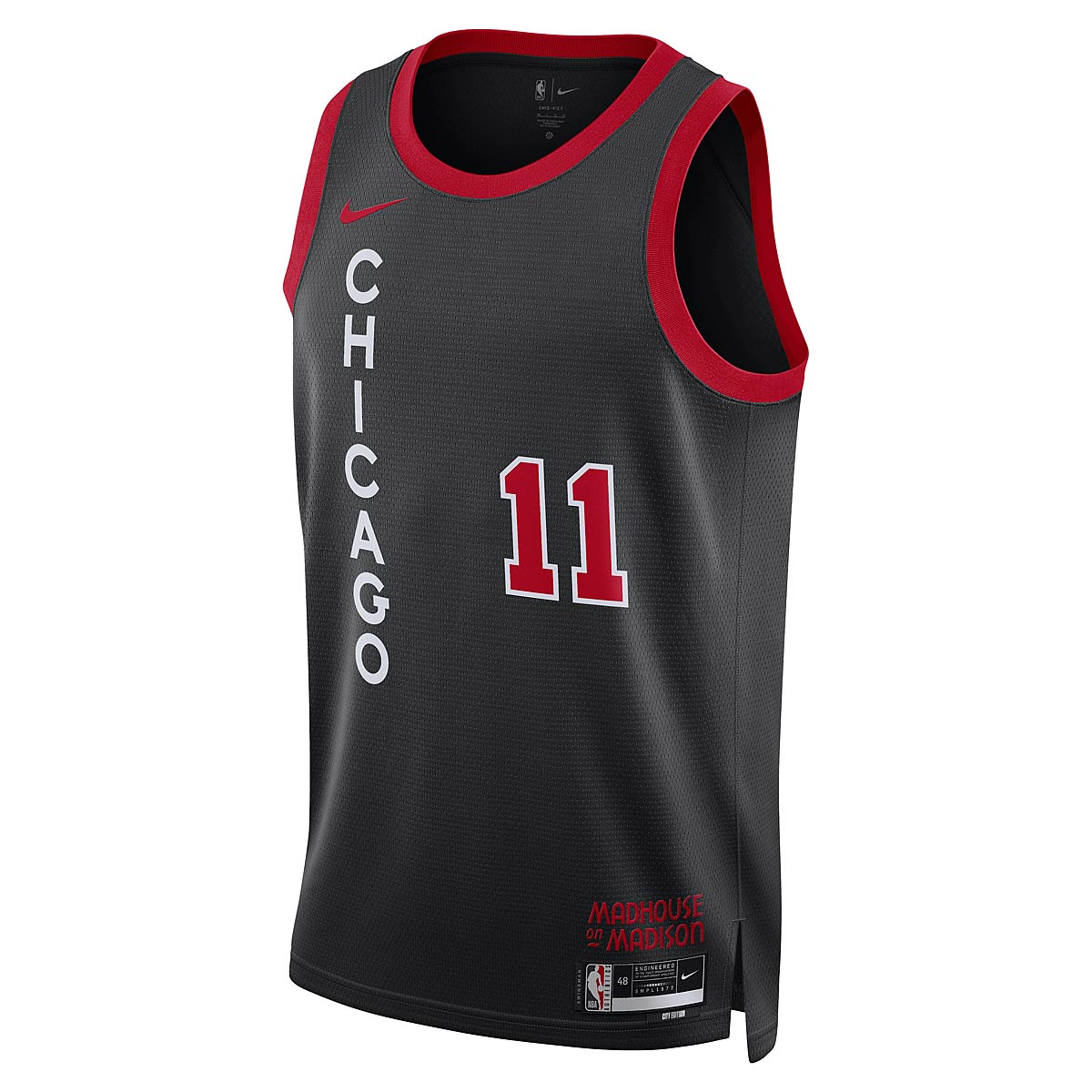 Nike NBA Chicago Bulls Dri-fit City Edition Swingman Jersey Demar Derozan, Schwarz/university Rot/schwarz S