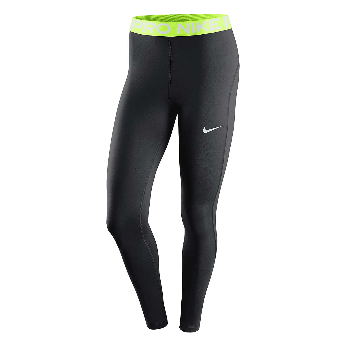Image of Nike Pro 365 Tight Womens, Black/Volt/White, Male, Jeans, CZ9779-013