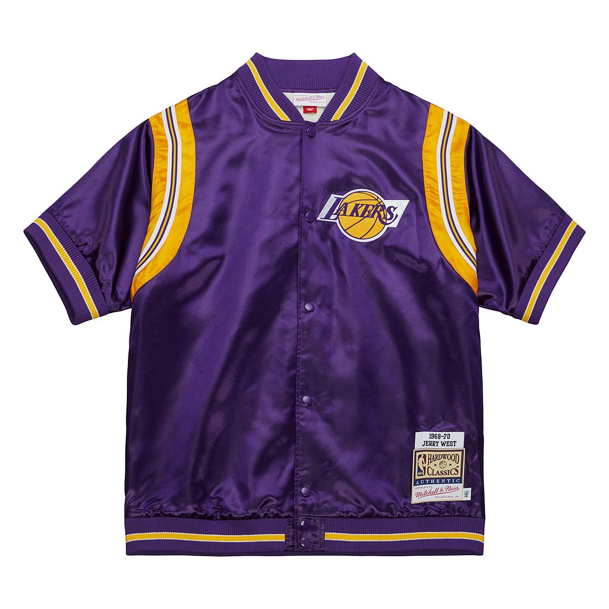 Mitchell And Ness NBA Shooting Shirt Lakers 1969 Jerry West, Lila XL