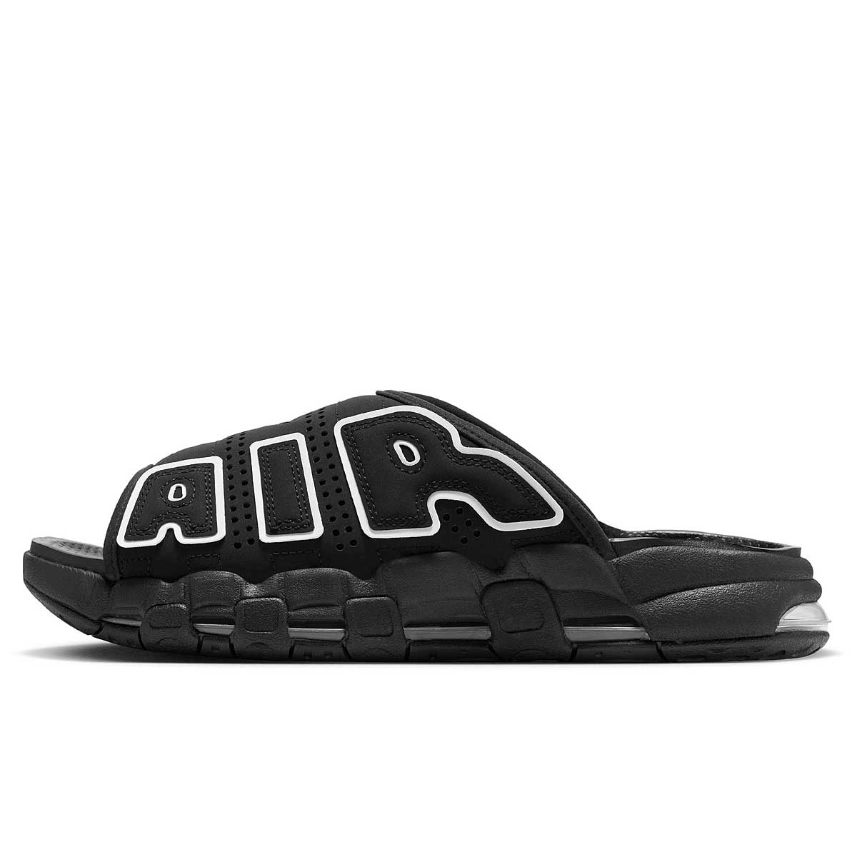 Nike Air More Uptempo Slide, Black/white-black-clear EU41