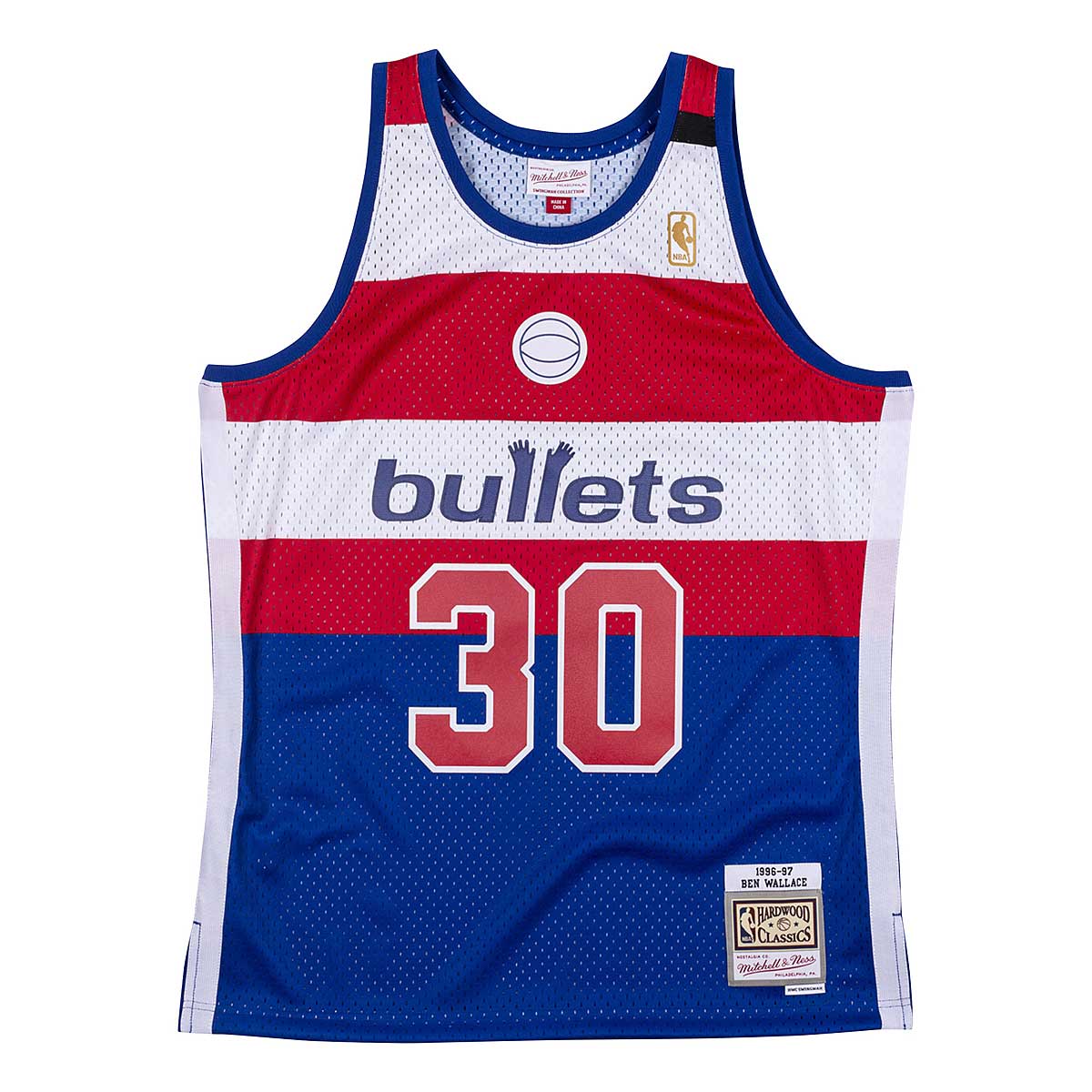 Mitchell And Ness Nba Swingman Jersey Washington Bullets 96 - Ben Wallace, Royal Bullets