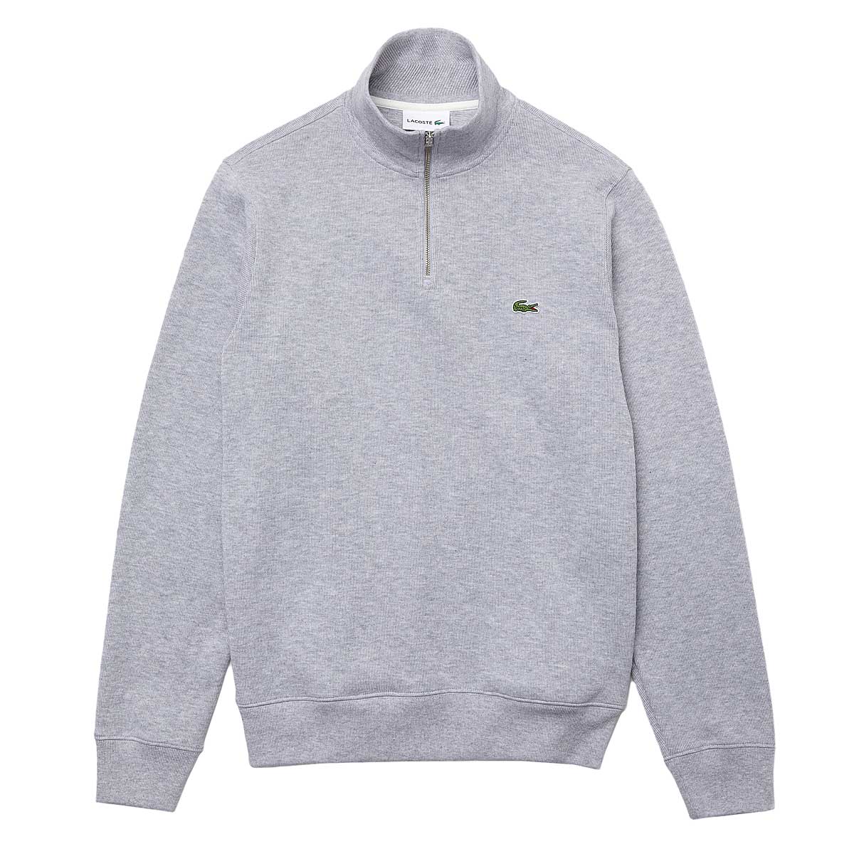 Image of Lacoste Half Zip Sweater, Silver Chine