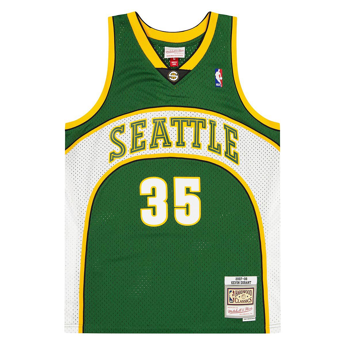 Mitchell And Ness Nba Swingman Jersey Seattle Supersonics 07 - Kevin Durant, Green Supersonics